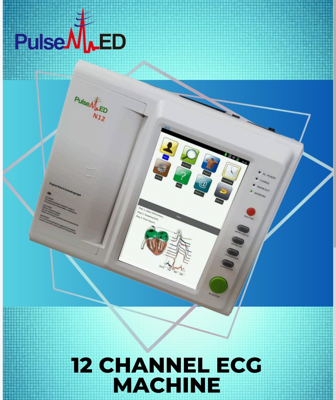 12 Channel ECG Machine